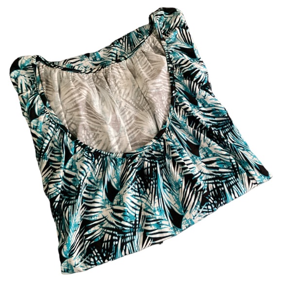 Kim Rogers Short Raglan Sleeve Tie Waist A-Line Dress Blue Black White Size XL - Picture 14 of 15